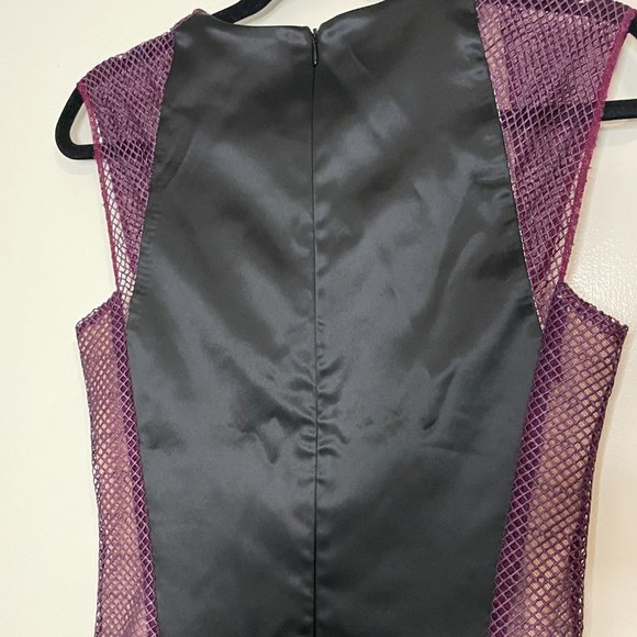 Marios Schwab Guipure Lace and Satin Dress w/ Nude Illusion Lining - Picture 11 of 12